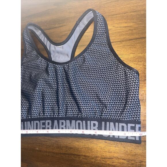 Women's Under Armour Sz XS Black/Gray Sports Bra Unpadded Athleisure Athlete - Picture 6 of 9